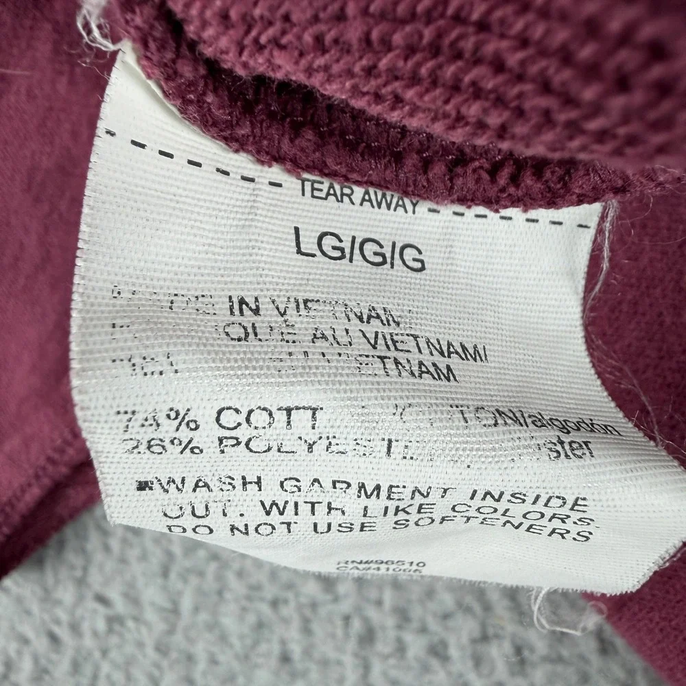 Under Armour Project Rock Hoodie Mens LG Maroon Burgundy‎ Short Sleeve Pocket